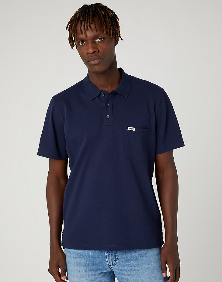 Polo Shirt in Navy main view