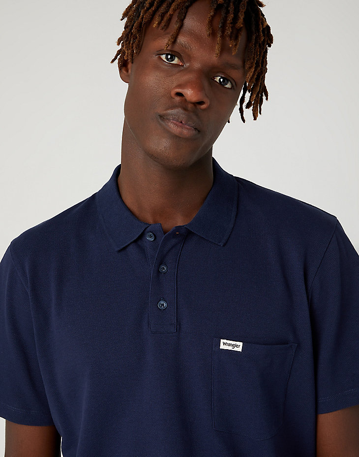 Polo Shirt in Navy alternative view 3