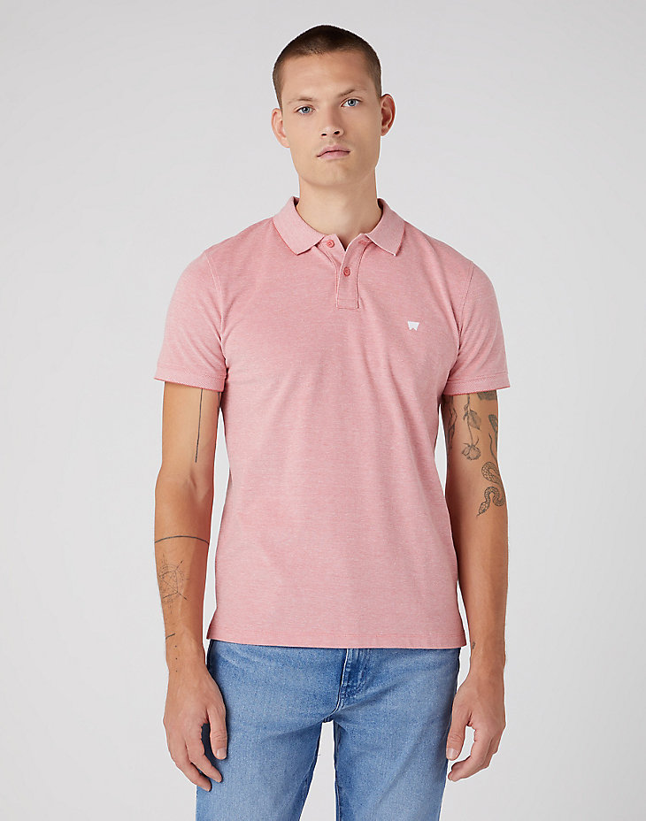 Refined Polo Shirt in Faded Rose main view