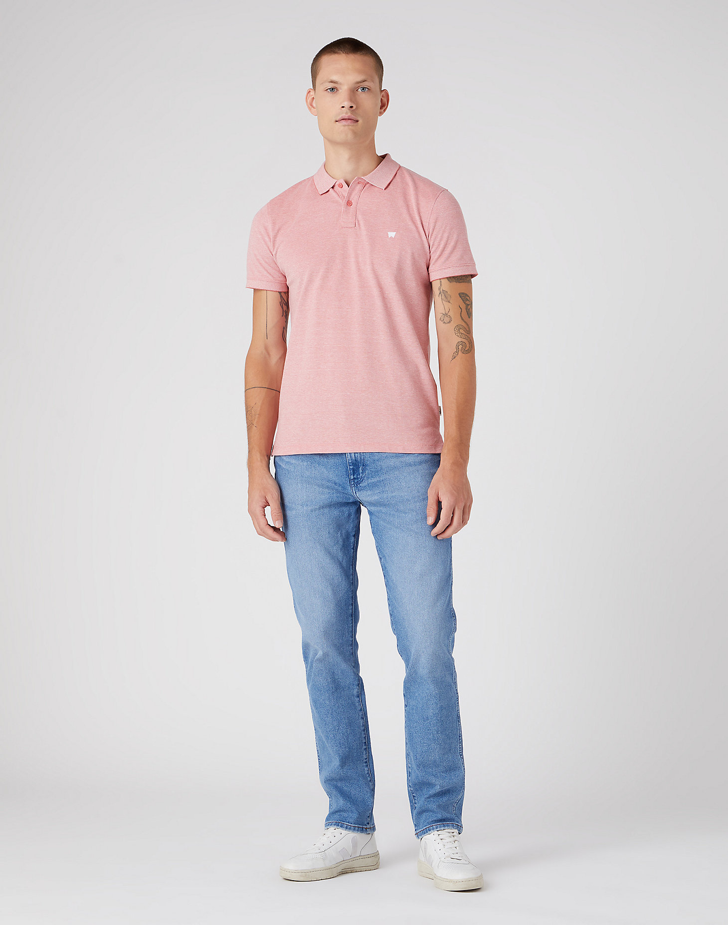 Refined Polo Shirt in Faded Rose alternative view 1