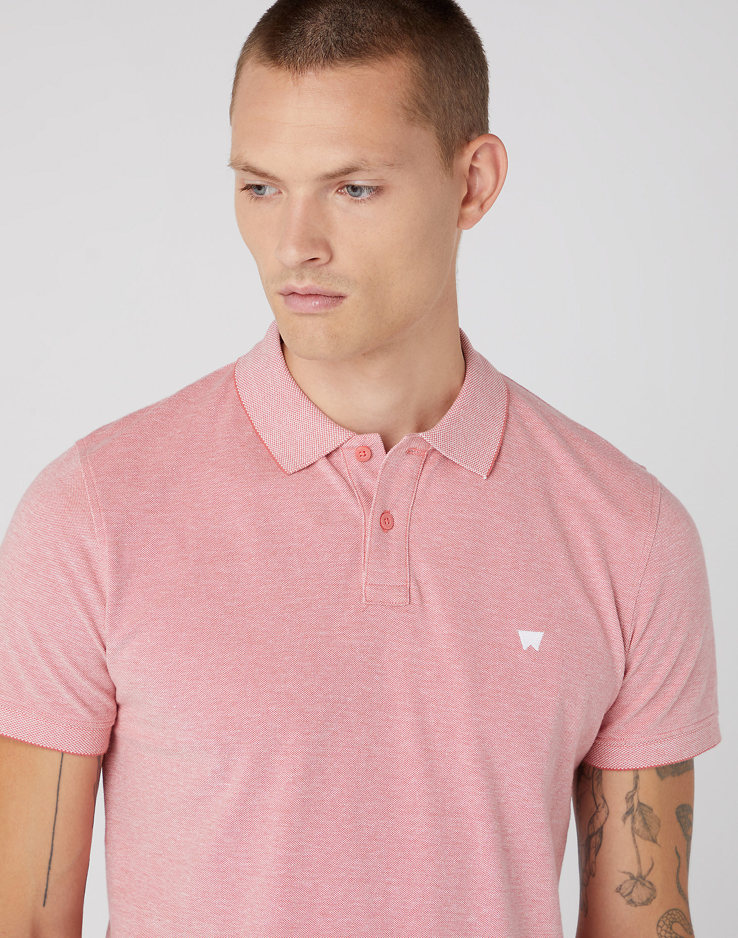 Refined Polo Shirt in Faded Rose alternative view 3