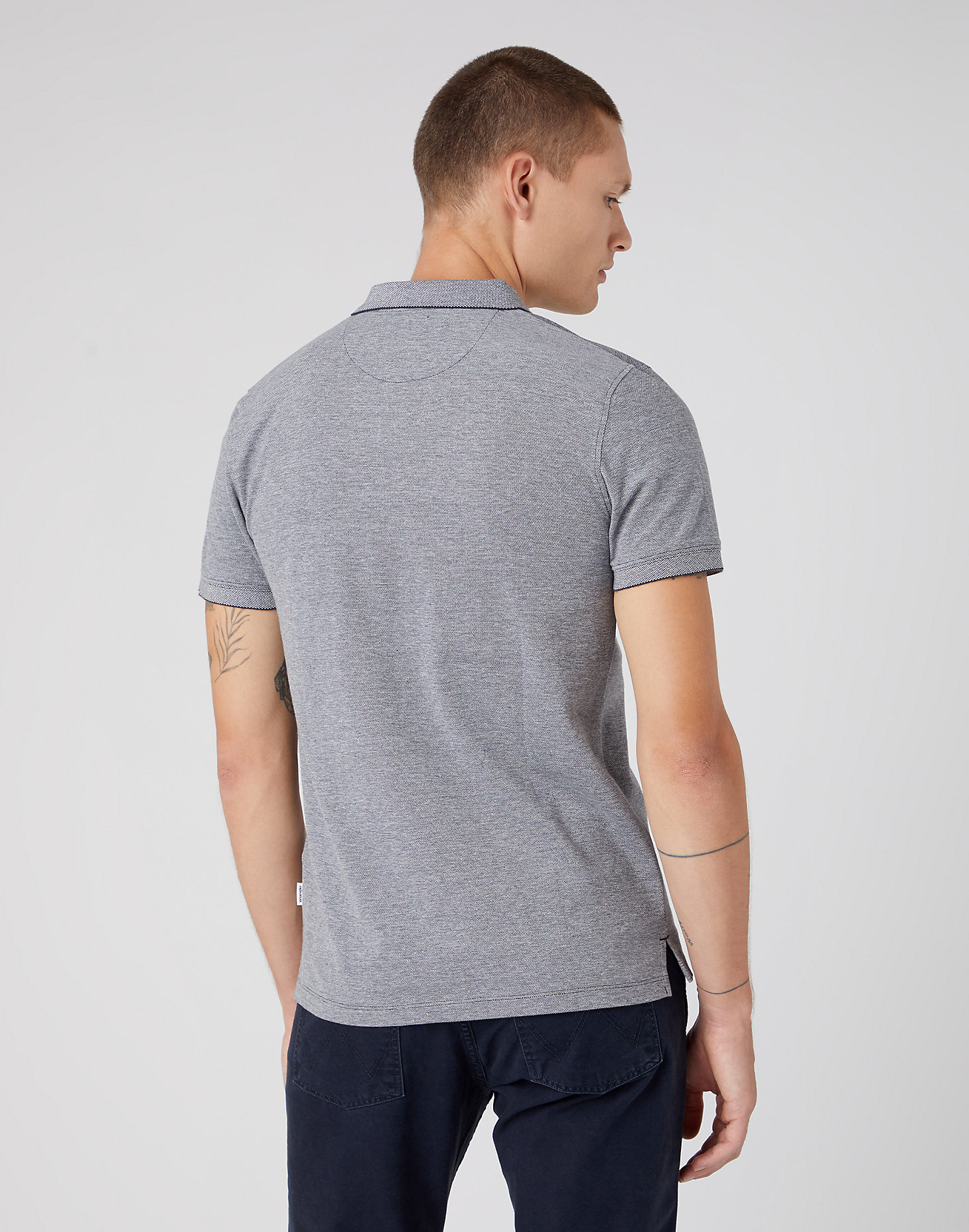 Refined Polo Shirt in Faded Black alternative view 2