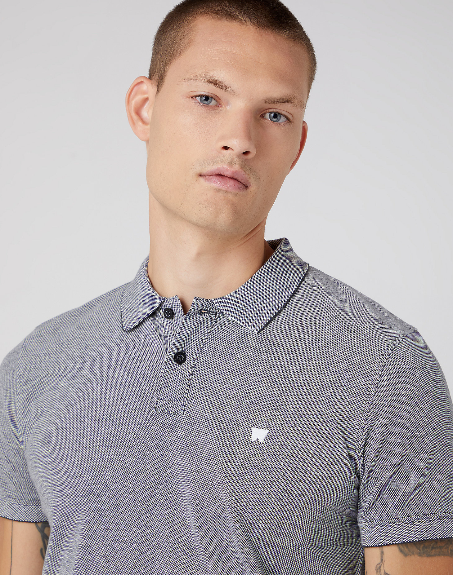 Refined Polo Shirt in Faded Black alternative view 3