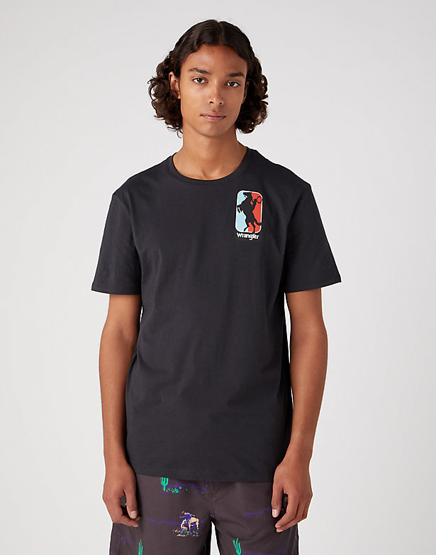 Graphic Tee in Faded Black