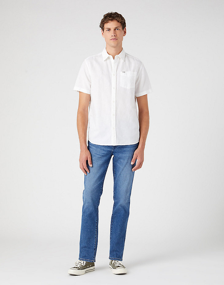 Short Sleeve 1 Pocket Shirt in White alternative view