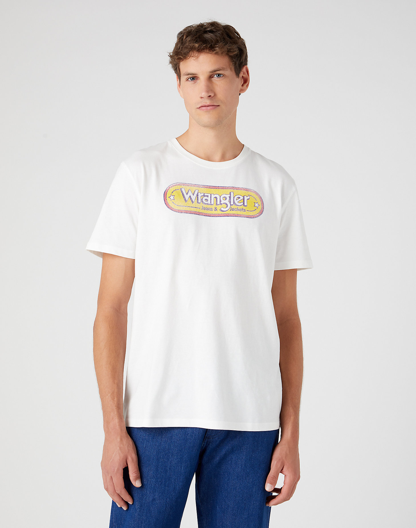 Branded Tee in Worn White main view