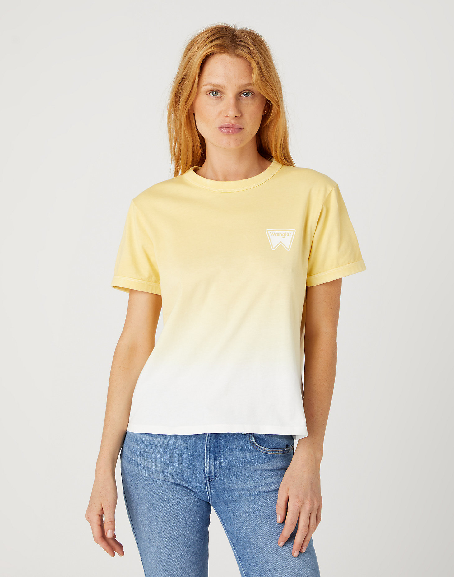 Relaxed Ringer Tee in Pale Banana main view