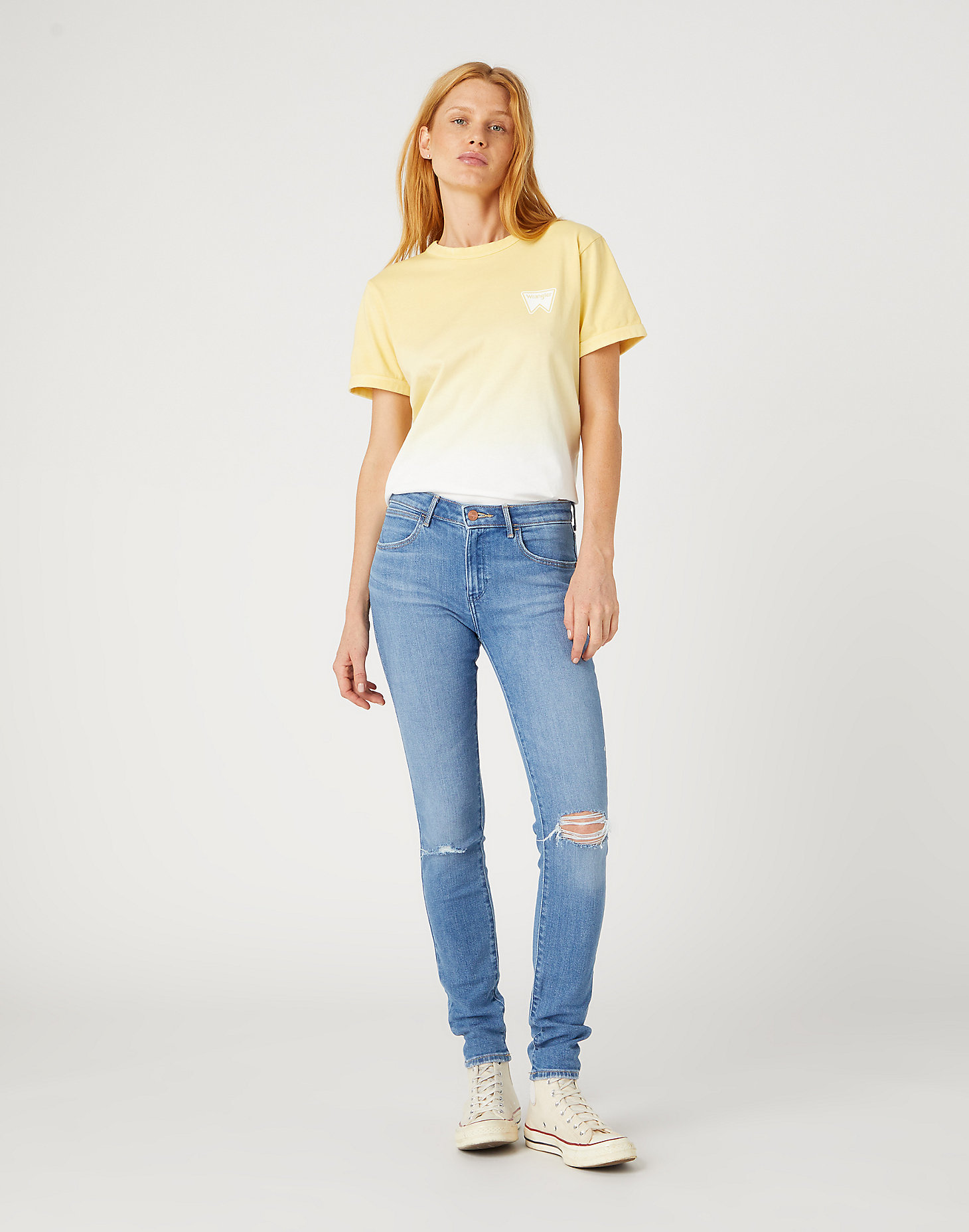 Relaxed Ringer Tee in Pale Banana alternative view 1
