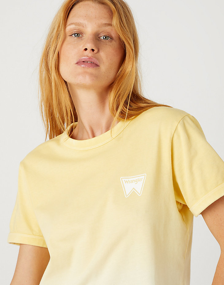 Relaxed Ringer Tee in Pale Banana alternative view 3
