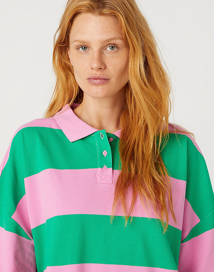 Polo Tee Dress in Bright Green alternative view 3