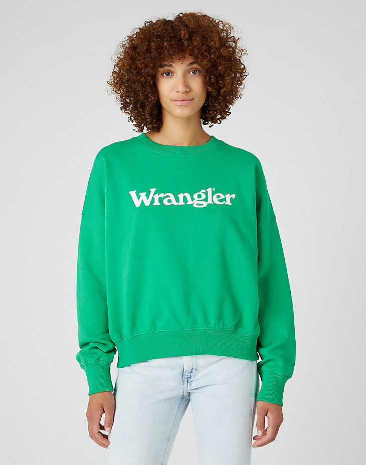 Relaxed Sweatshirt in Bright Green main view
