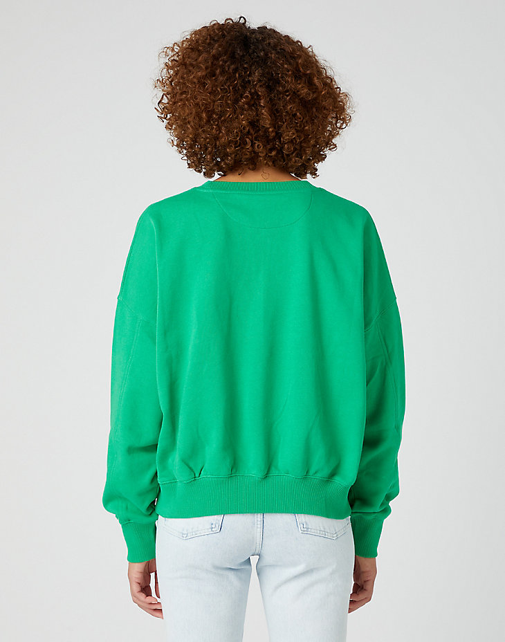 Relaxed Sweatshirt in Bright Green alternative view 2