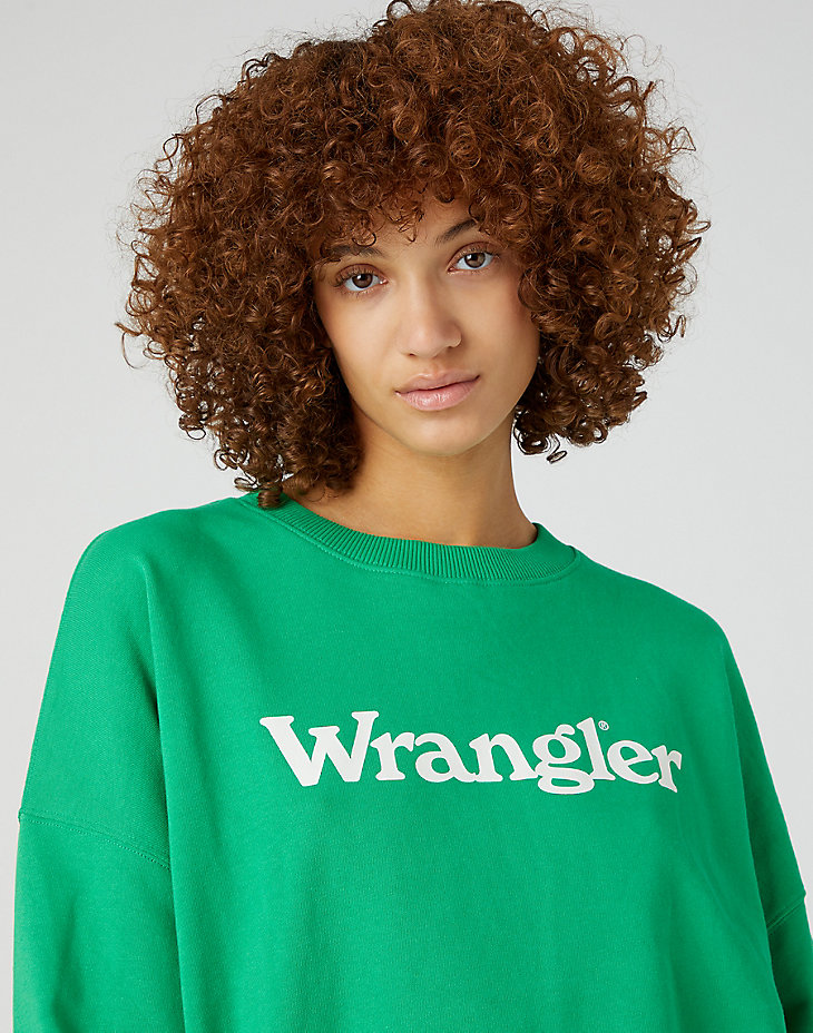 Relaxed Sweatshirt in Bright Green alternative view 3