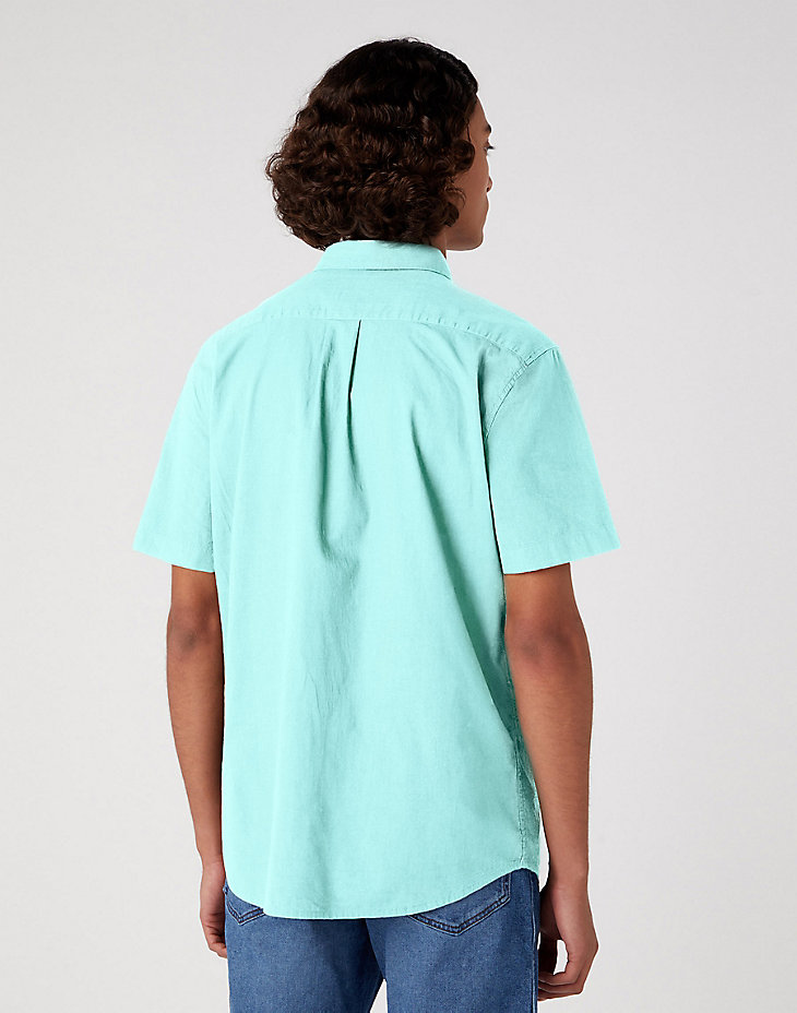 Short Sleeve 1 Pocket Shirt in Canal Blue alternative view 2
