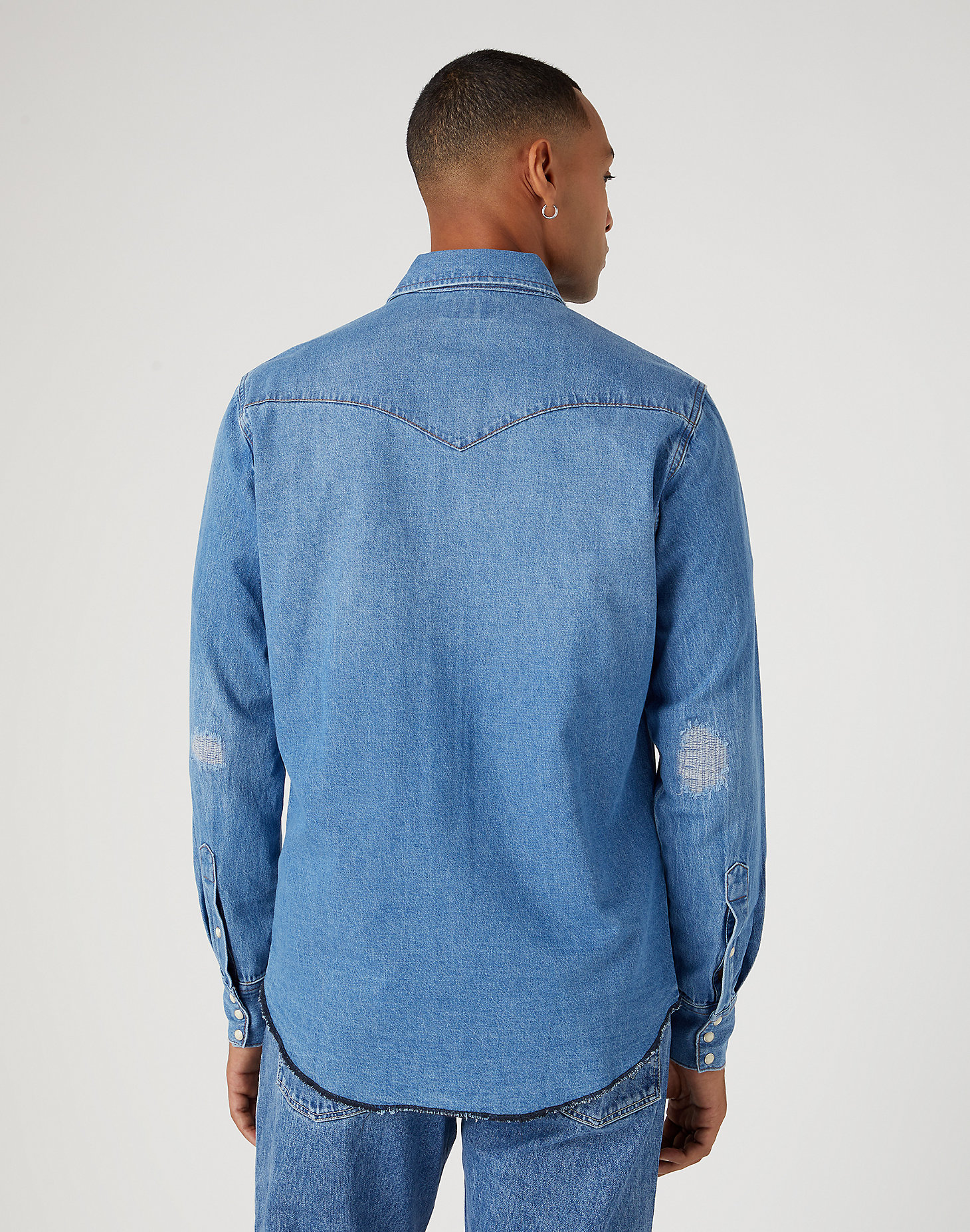 Long Sleeve Workshirt in Authentic Blue alternative view 2