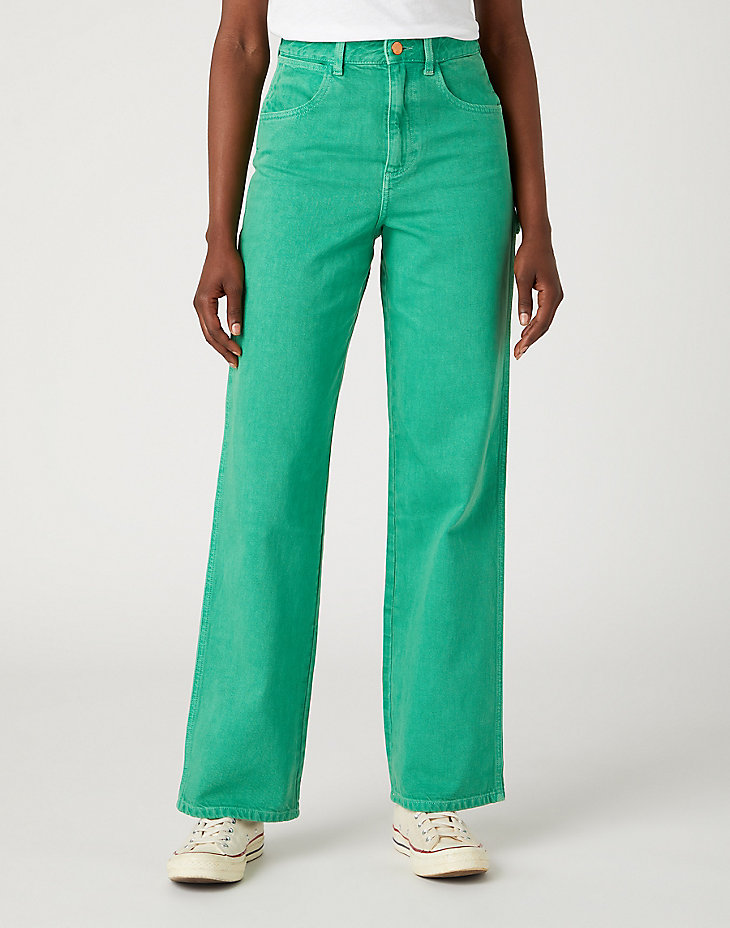Mom Relaxed Carpenter Jeans in Bright Green main view