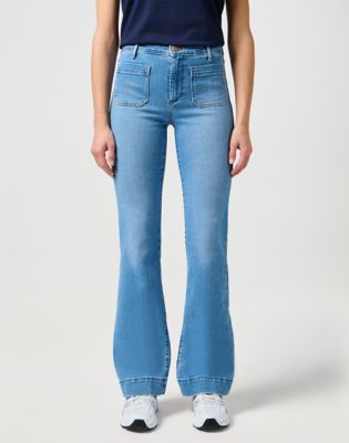 Wrangler The Wrangler Retro® Premium Jean: Women's High Rise Trumpet Flare  Paige