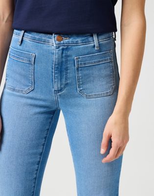 Flared jeans with pocket