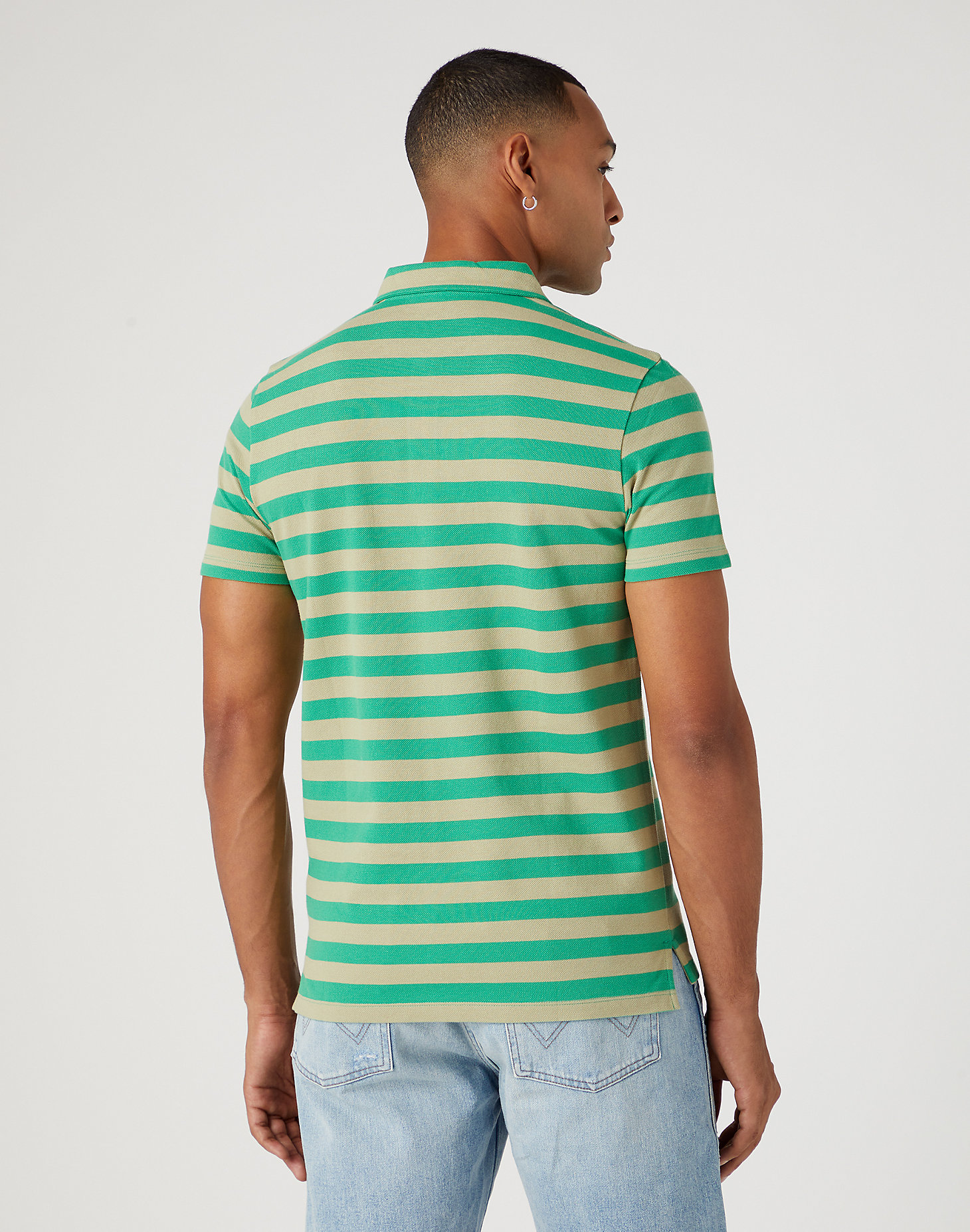 Stripe Polo Shirt in Tea Leaf alternative view 2