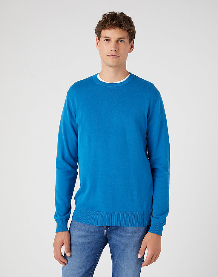Crewneck Knit in Deep Water main view