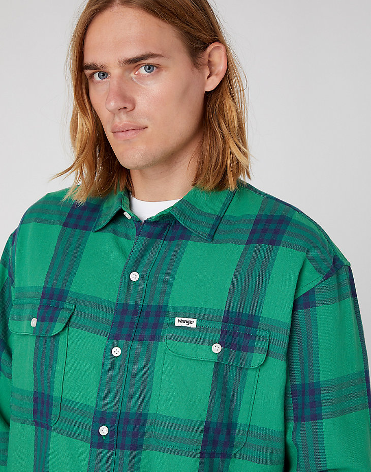 Patch Pocket Shirt in Pine Green alternative view 5