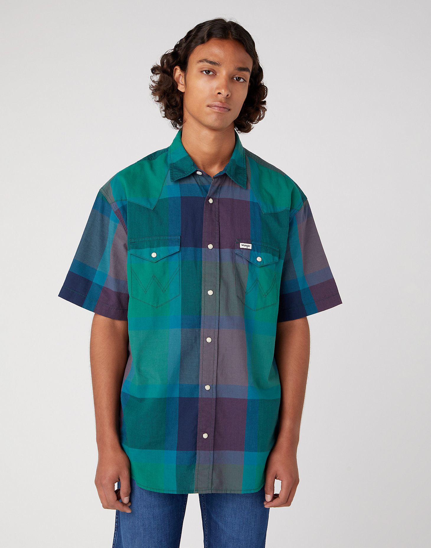 Western Shirt in Bayberry Green main view