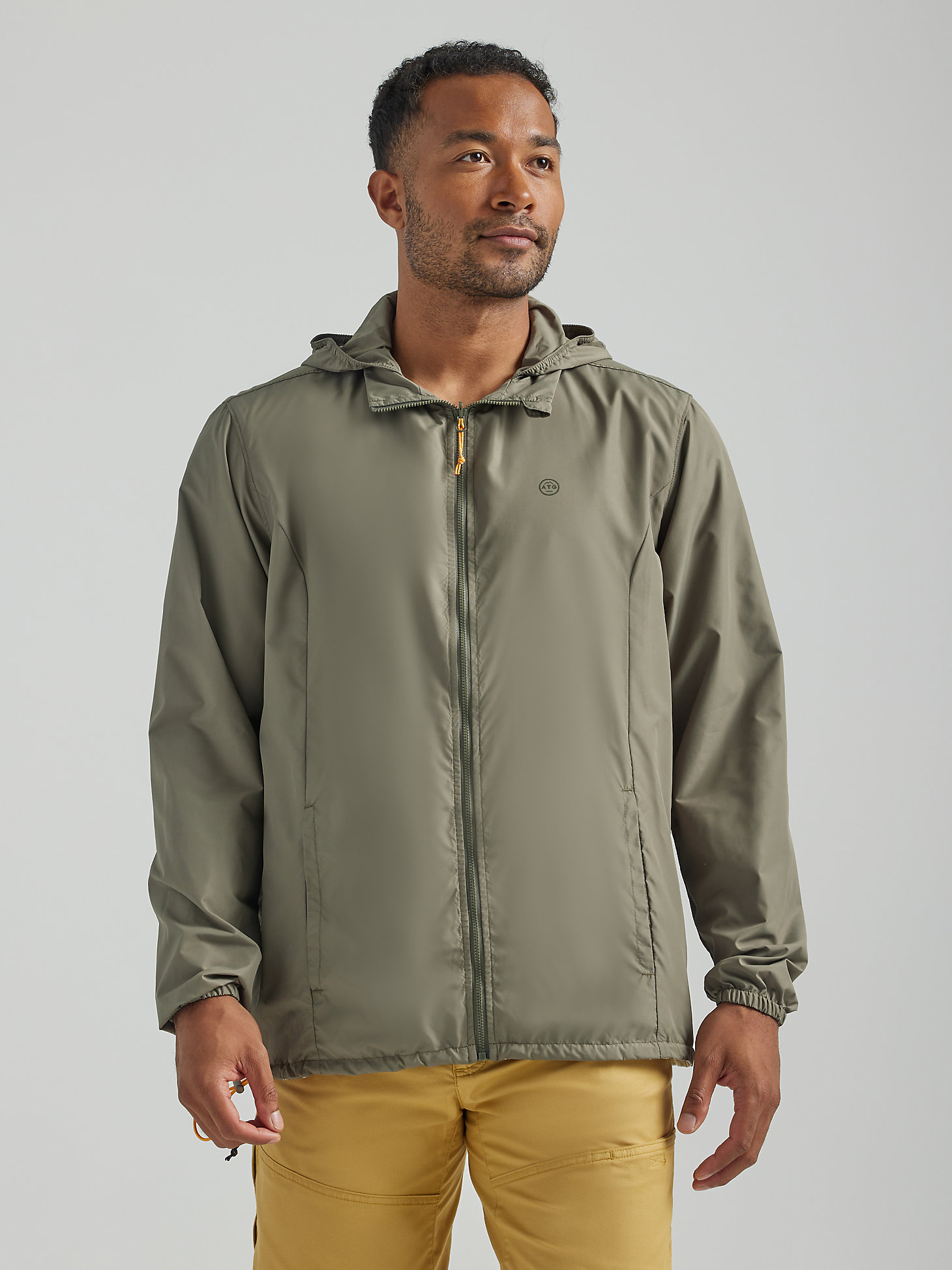 Lightweight Packable Jacket in Dusty Olive main view