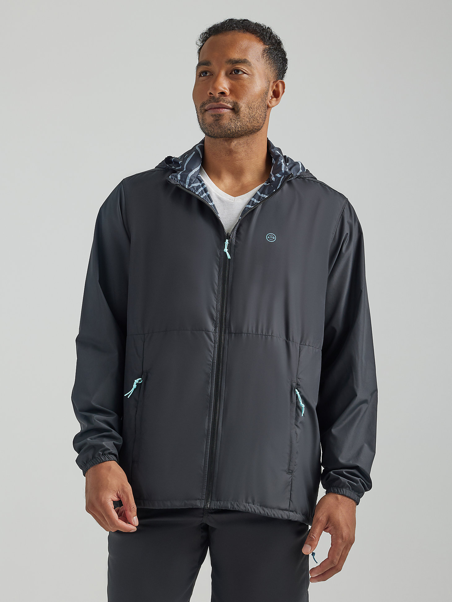 Lightweight Packable Jacket in Black main view