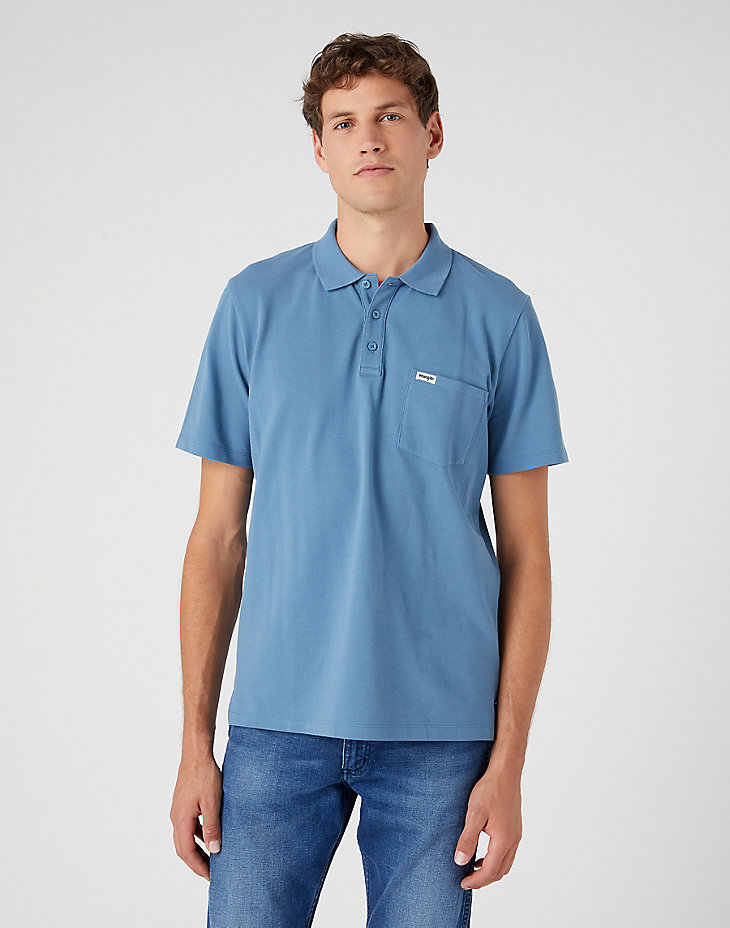 Polo Shirt in Captains Blue main view