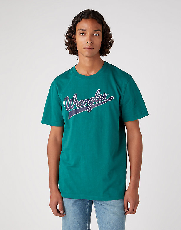 Branded Tee in Bayberry Green