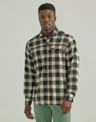 Black and yellow online flannel jacket