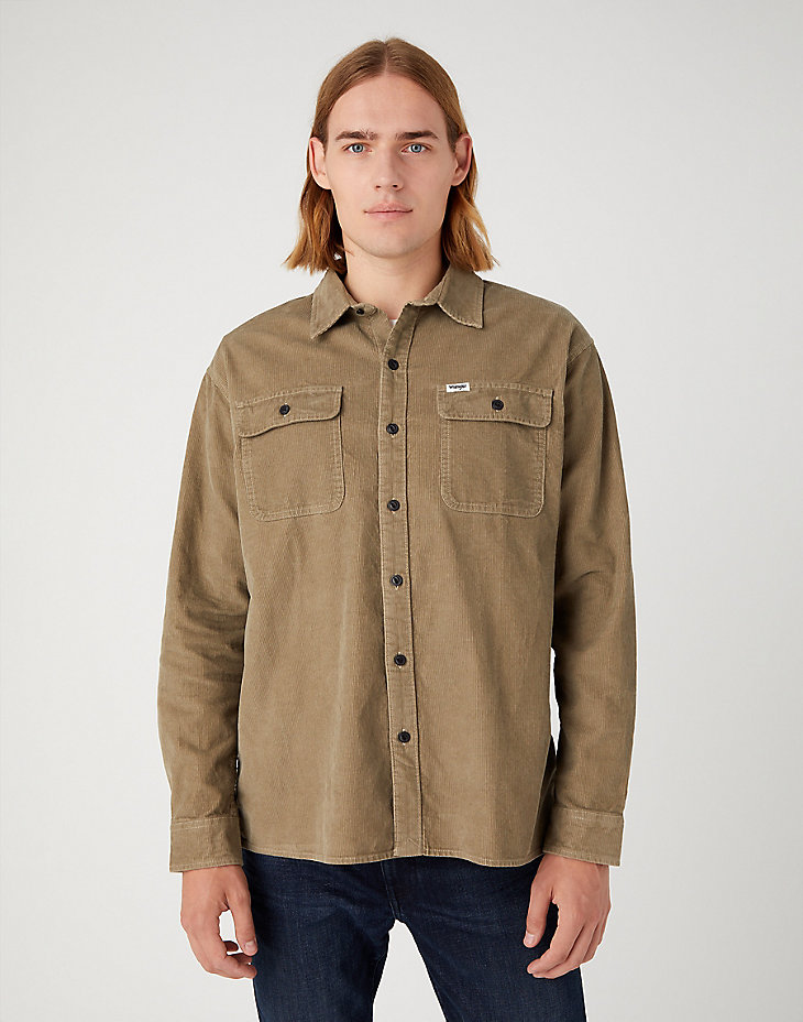 Double Flap Pocket Shirt in Lead Grey main view