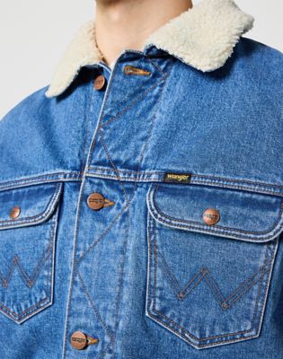 Wrangler denim hot sale sherpa jacket