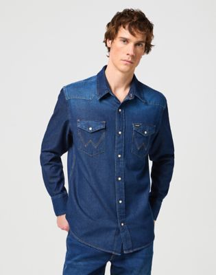 Chaqueta Vaquera Western Mid Stone Wrangler para Hombre