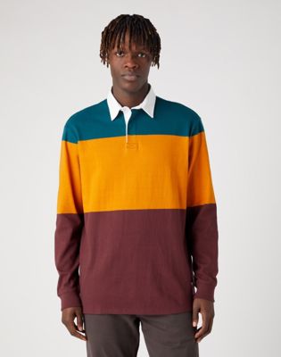 orange long sleeve polo