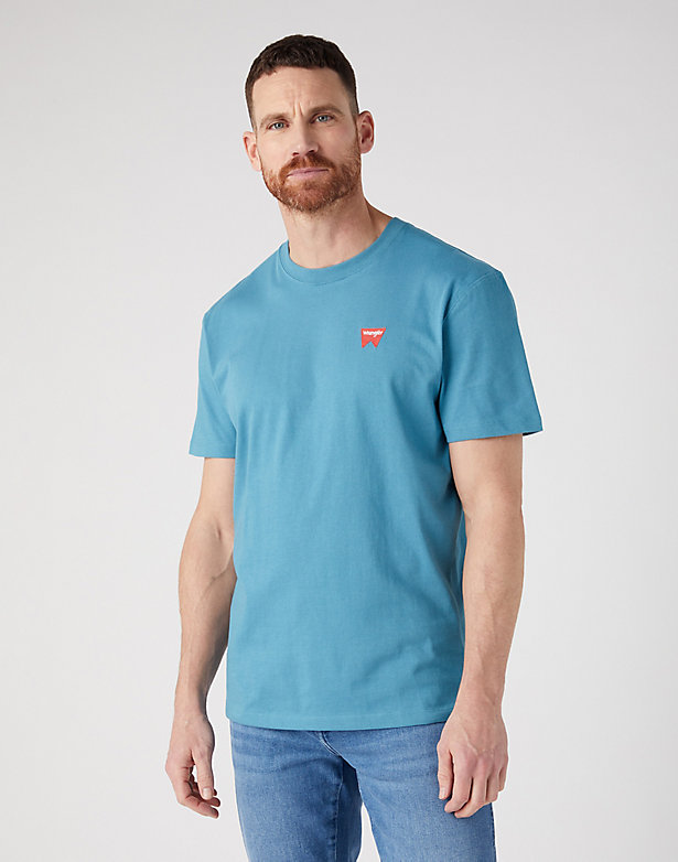Sign Off Tee in Storm Blue