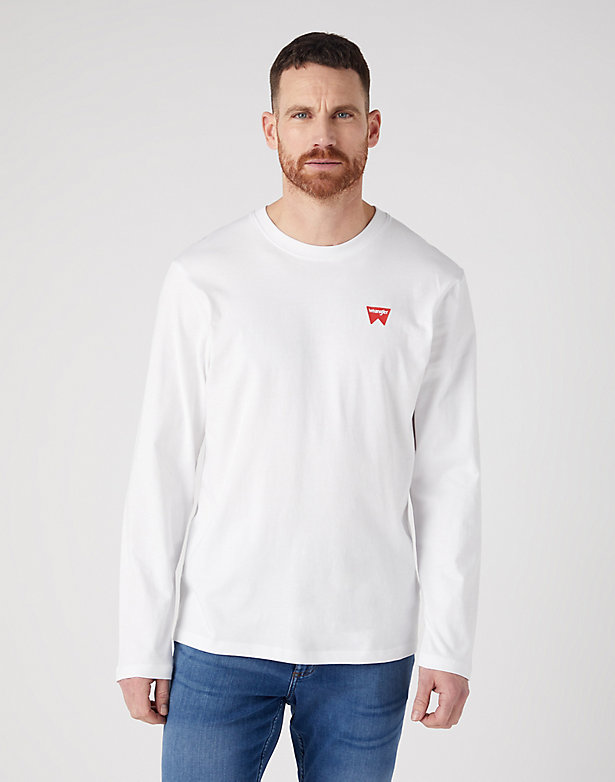 Long Sleeve Sign Off Tee in White