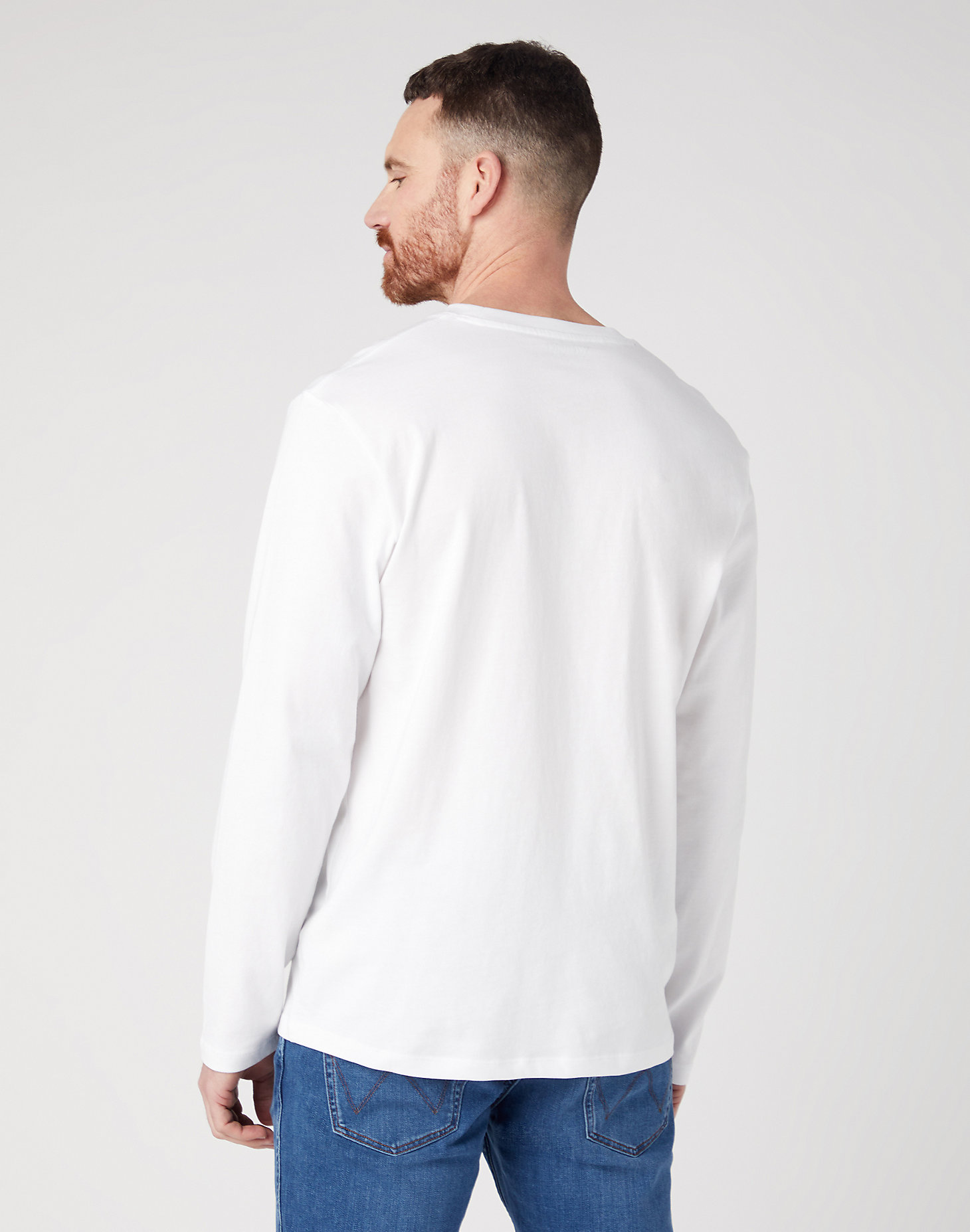 Long Sleeve Sign Off Tee in White alternative view 2