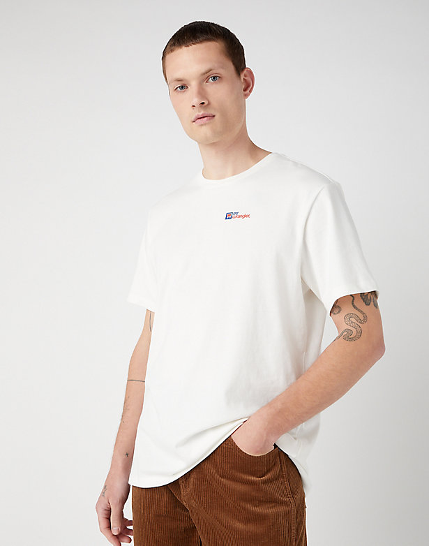 Graphic Tee in Worn White