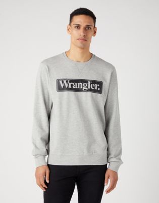 Seasonal Crew in Mid Grey Melee Men sSweatshirts Knits Wrangler