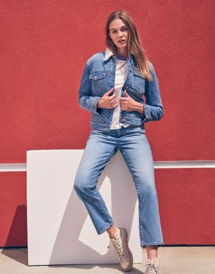 Denim blazer womens on sale uk