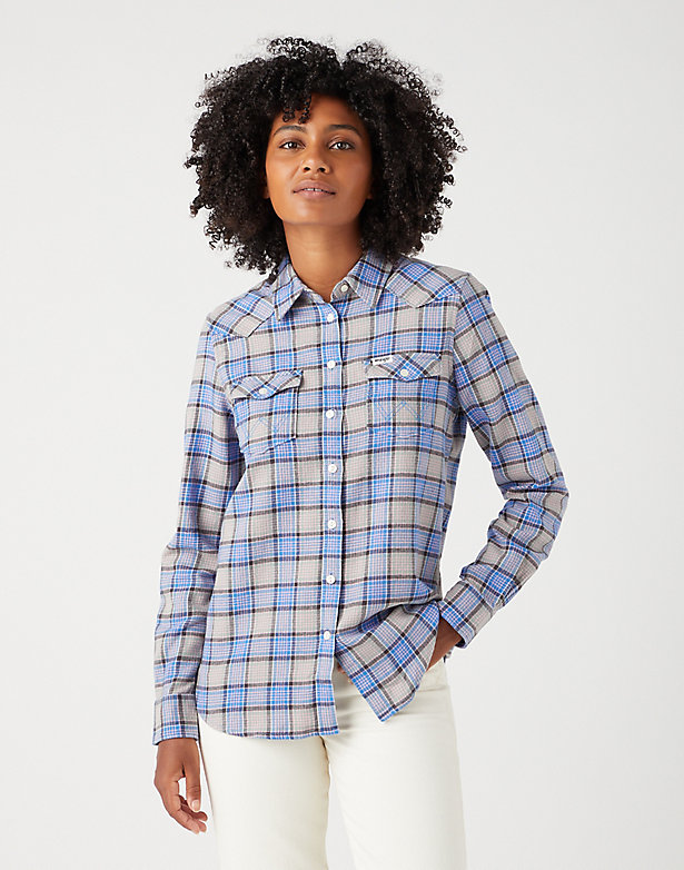 Western Check Shirt in Very Peri