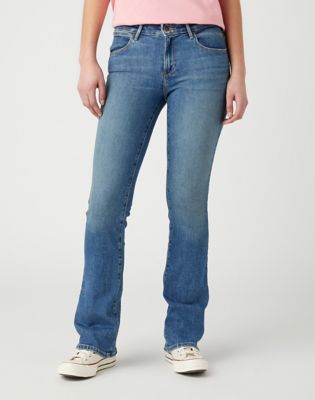 Wrangler X Barbie Women's Westward High Rise Bootcut Jean, Ken Blue -  Mora's Jeans