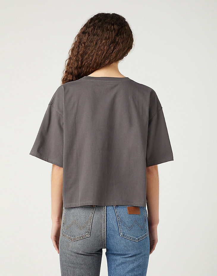 Boxy Crop Tee in Magnet alternative view 2