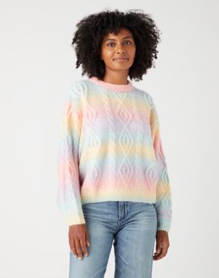 Wrangler Womens Cable Knit Sweater