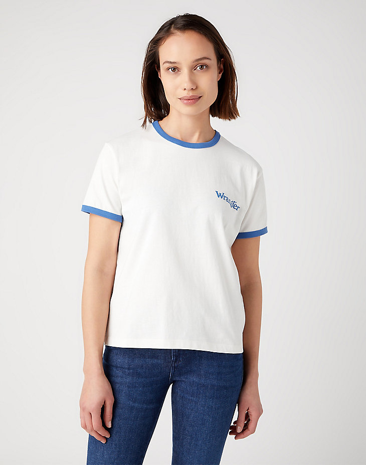 Relaxed Ringer Tee in Worn White alternative view