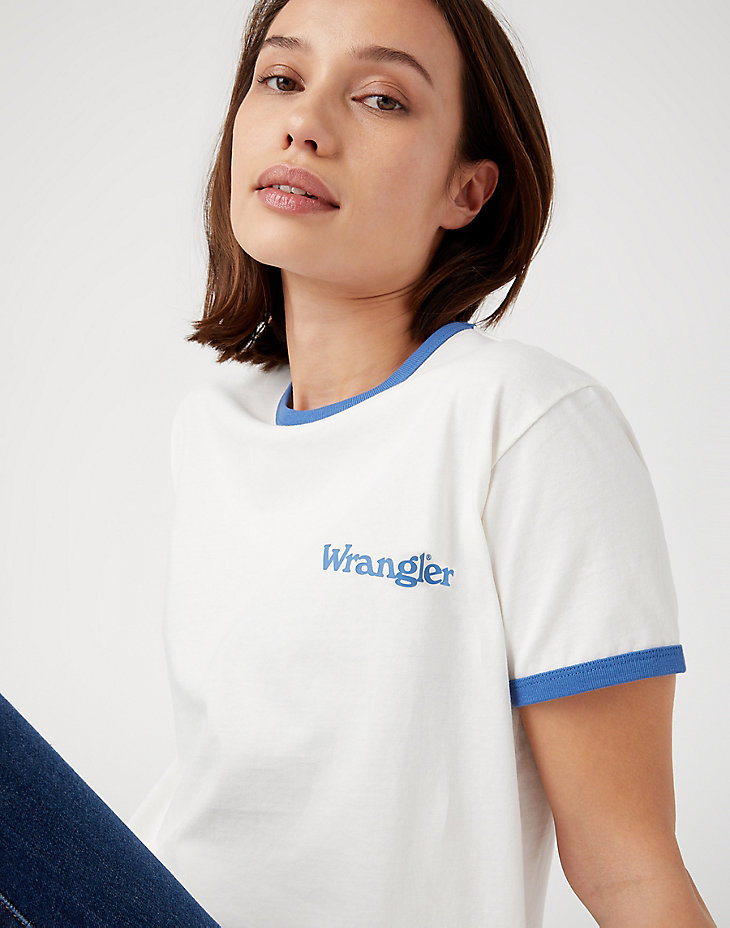 Relaxed Ringer Tee in Worn White alternative view 4