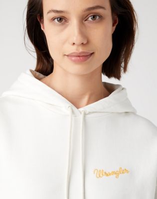 White shop wrangler hoodie