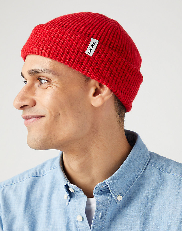 Sign Off Beanie in Red main view