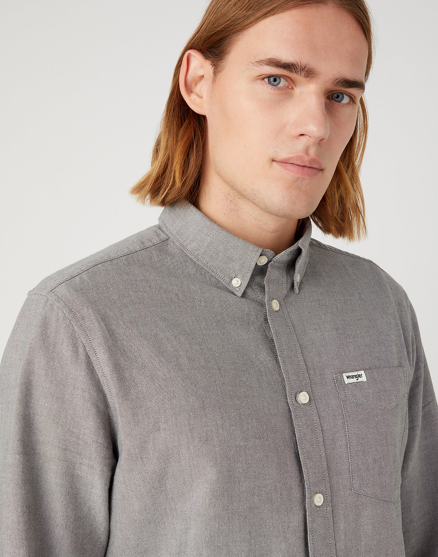 1 Pocket Button Down Shirt in Grey alternative view 3